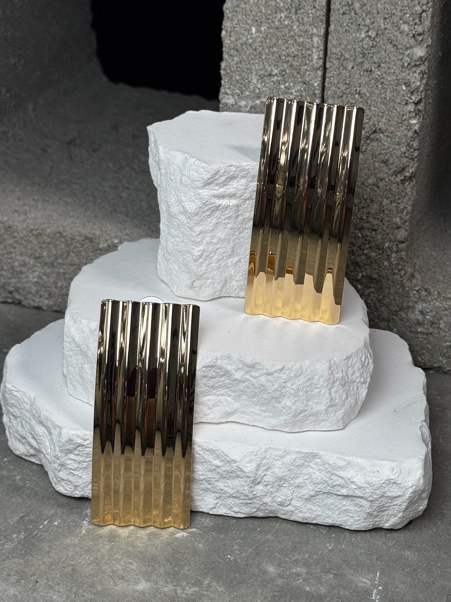 Wavy Rectangle Earrings