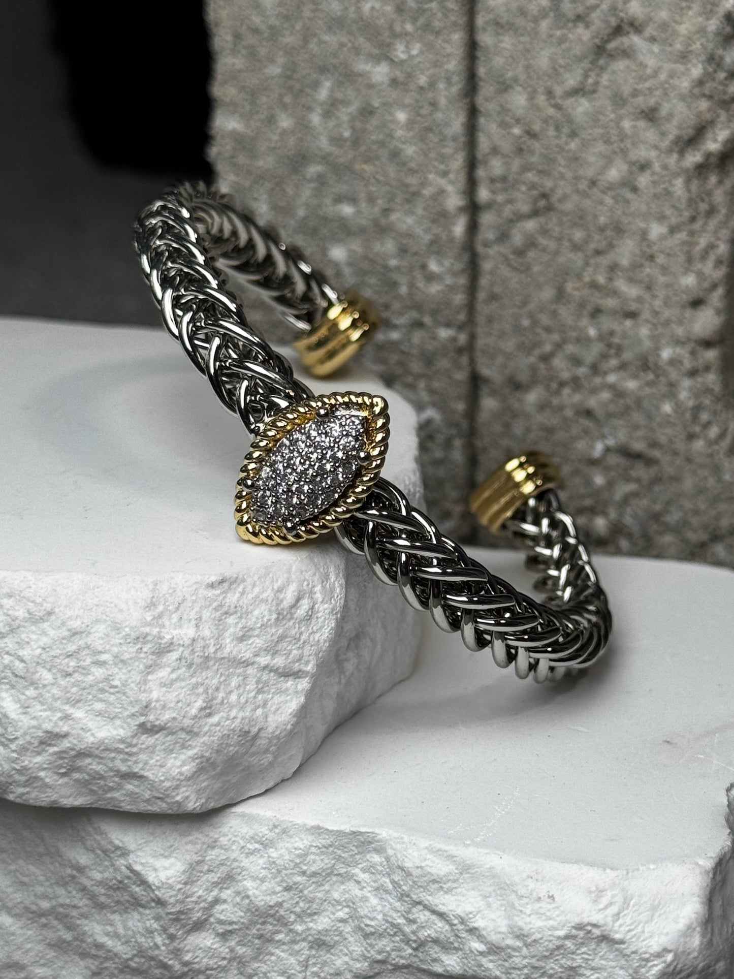 Diamond Ball Adjustable Bracelet Up To 8"