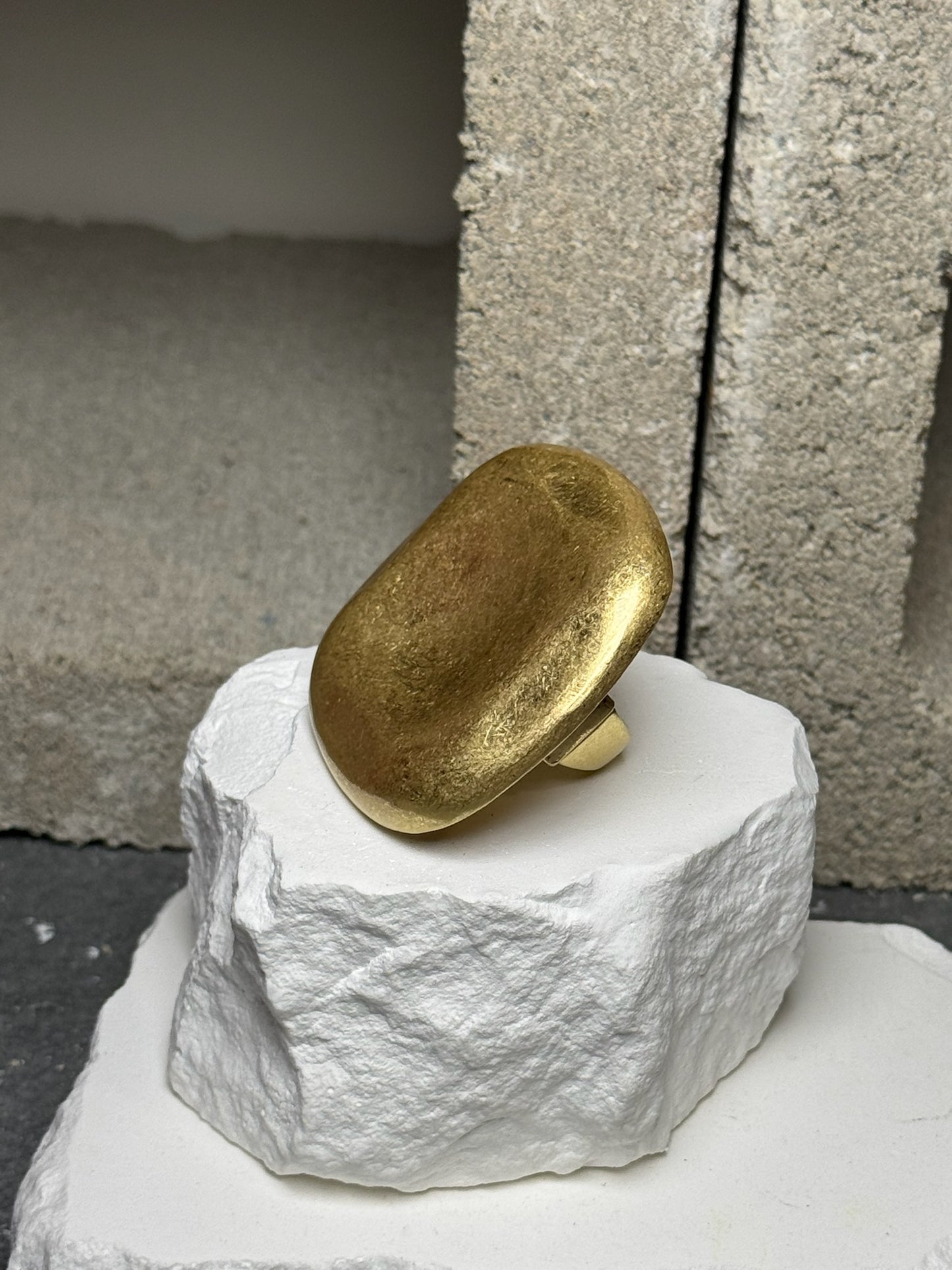 Move in Silence Brushed Adjustable Statement Ring Up To Size 10