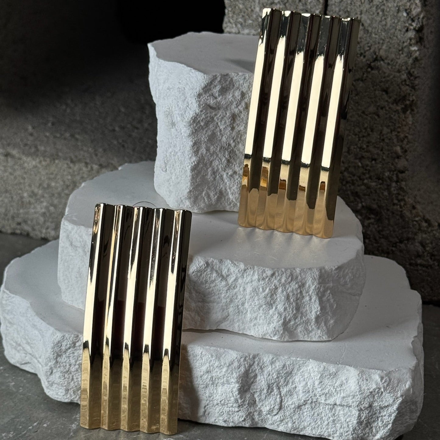 Wavy Rectangle Earrings