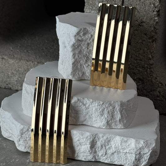 Wavy Rectangle Earrings