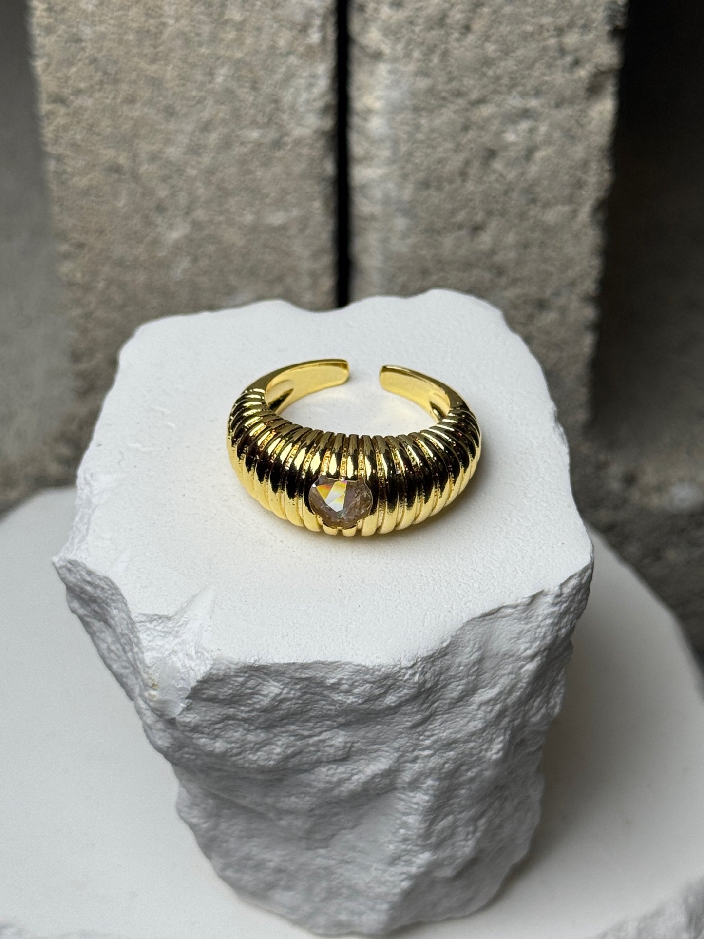 Sweet on You Ribbed Ring 8