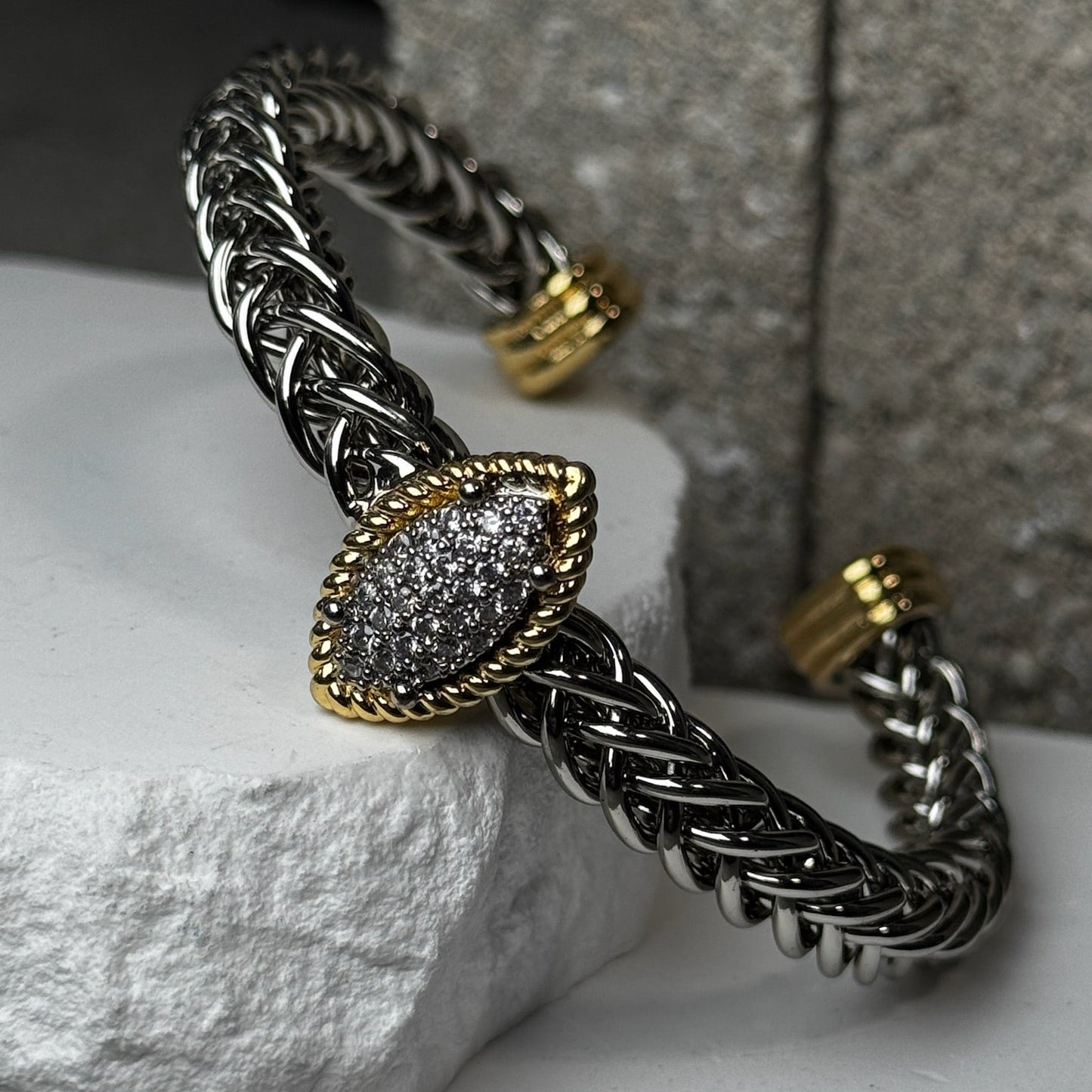 Diamond Ball Adjustable Bracelet Up To 8"