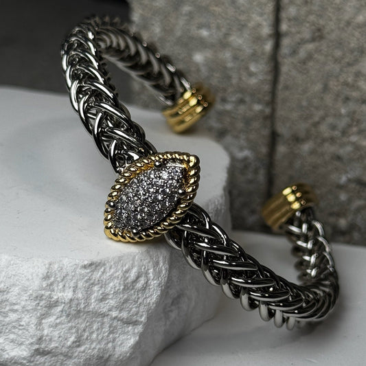 Diamond Ball Adjustable Bracelet Up To 8"