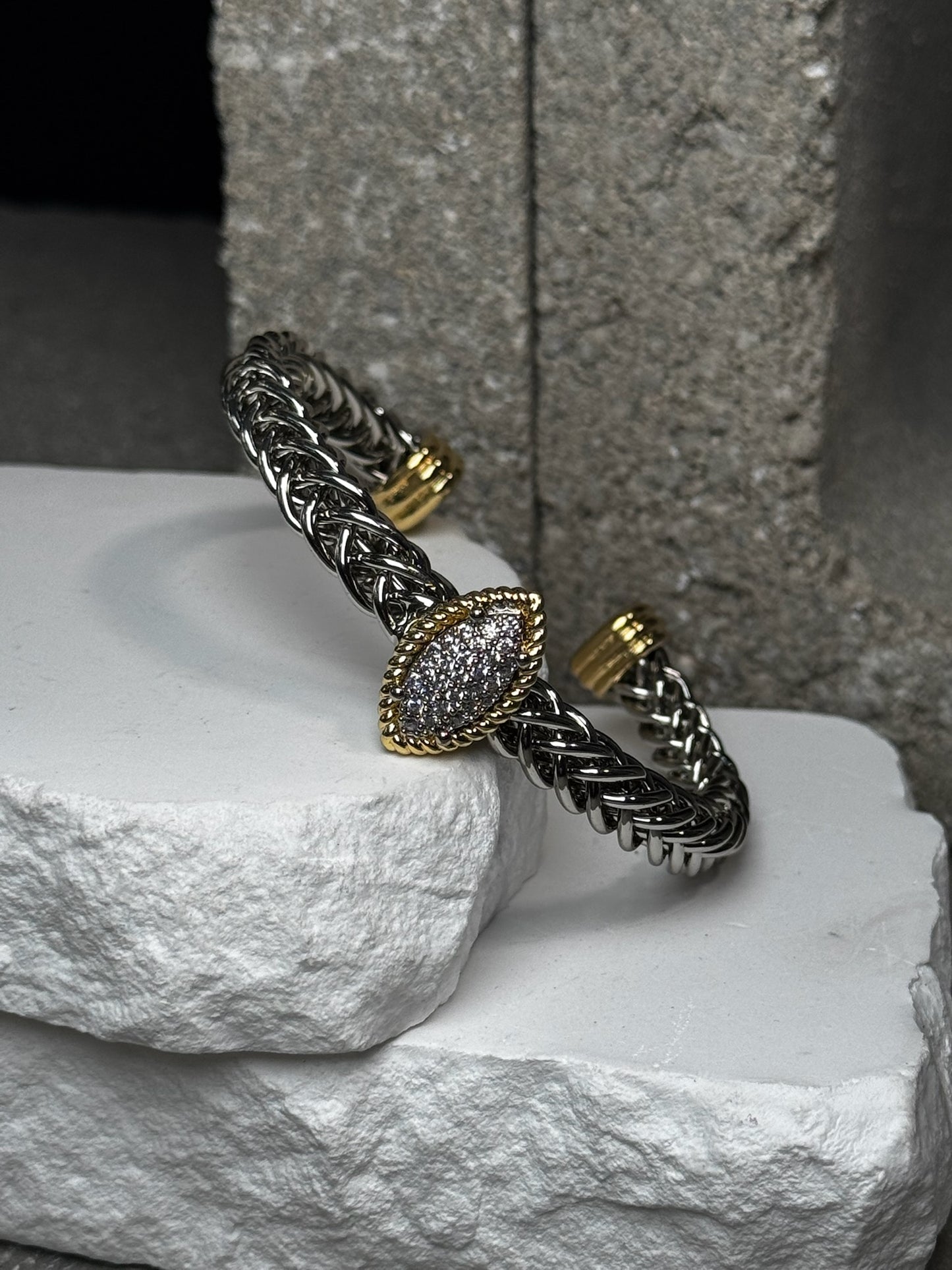Diamond Ball Adjustable Bracelet Up To 8"