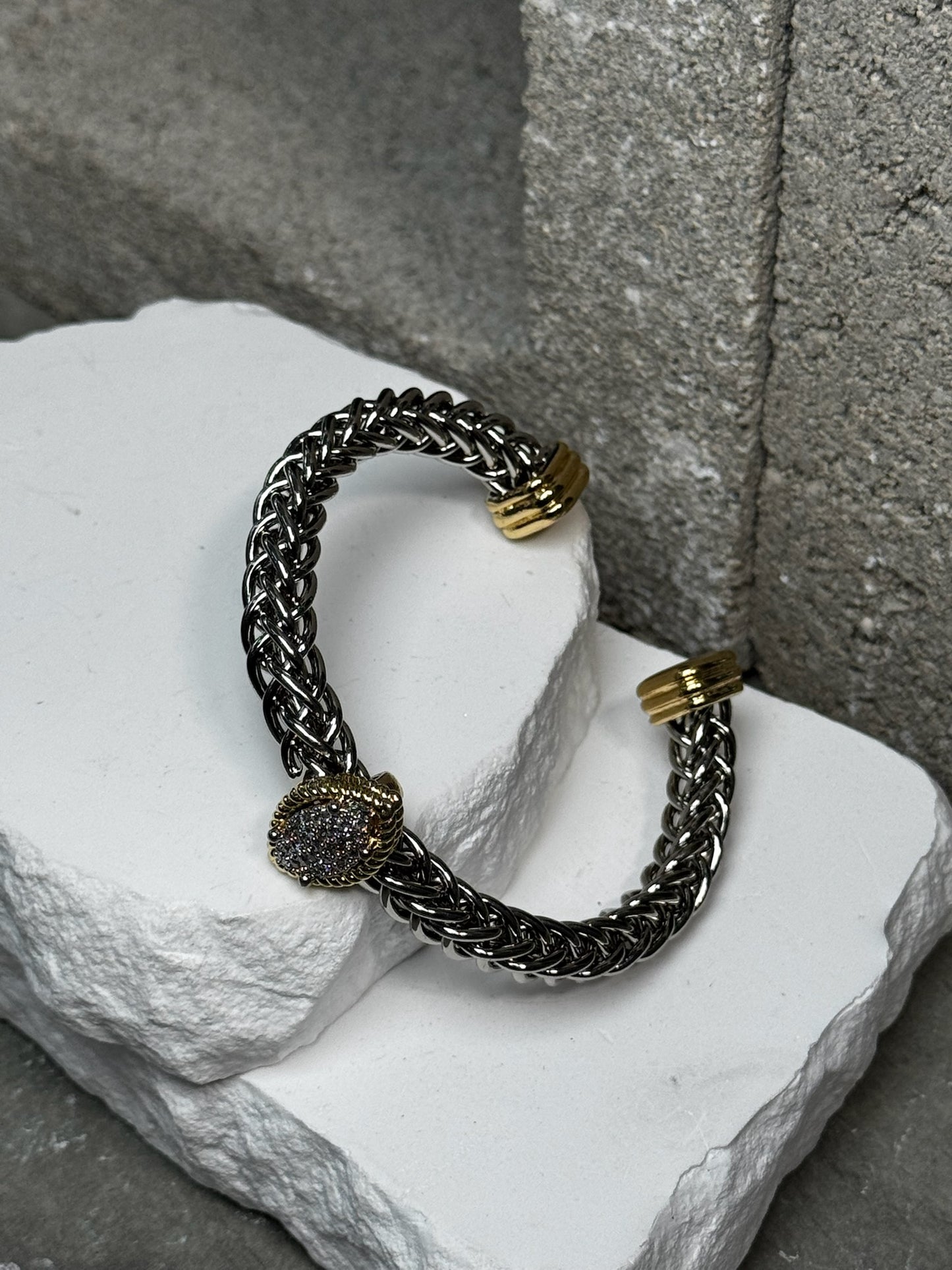Diamond Ball Adjustable Bracelet Up To 8"