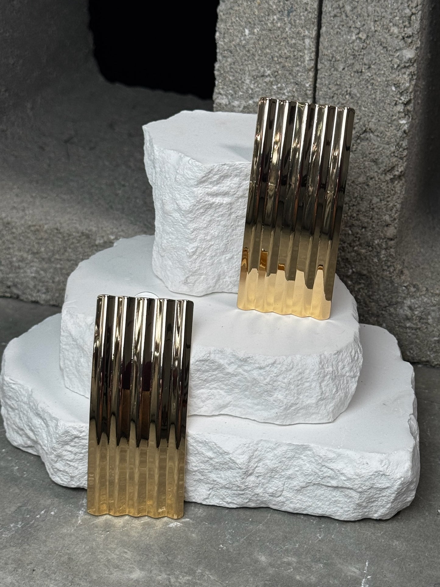 Wavy Rectangle Earrings