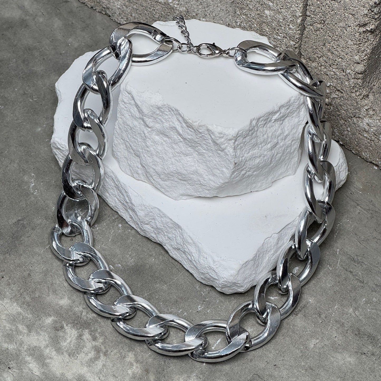 Mega Metal Link Necklace 16" w/ Extender