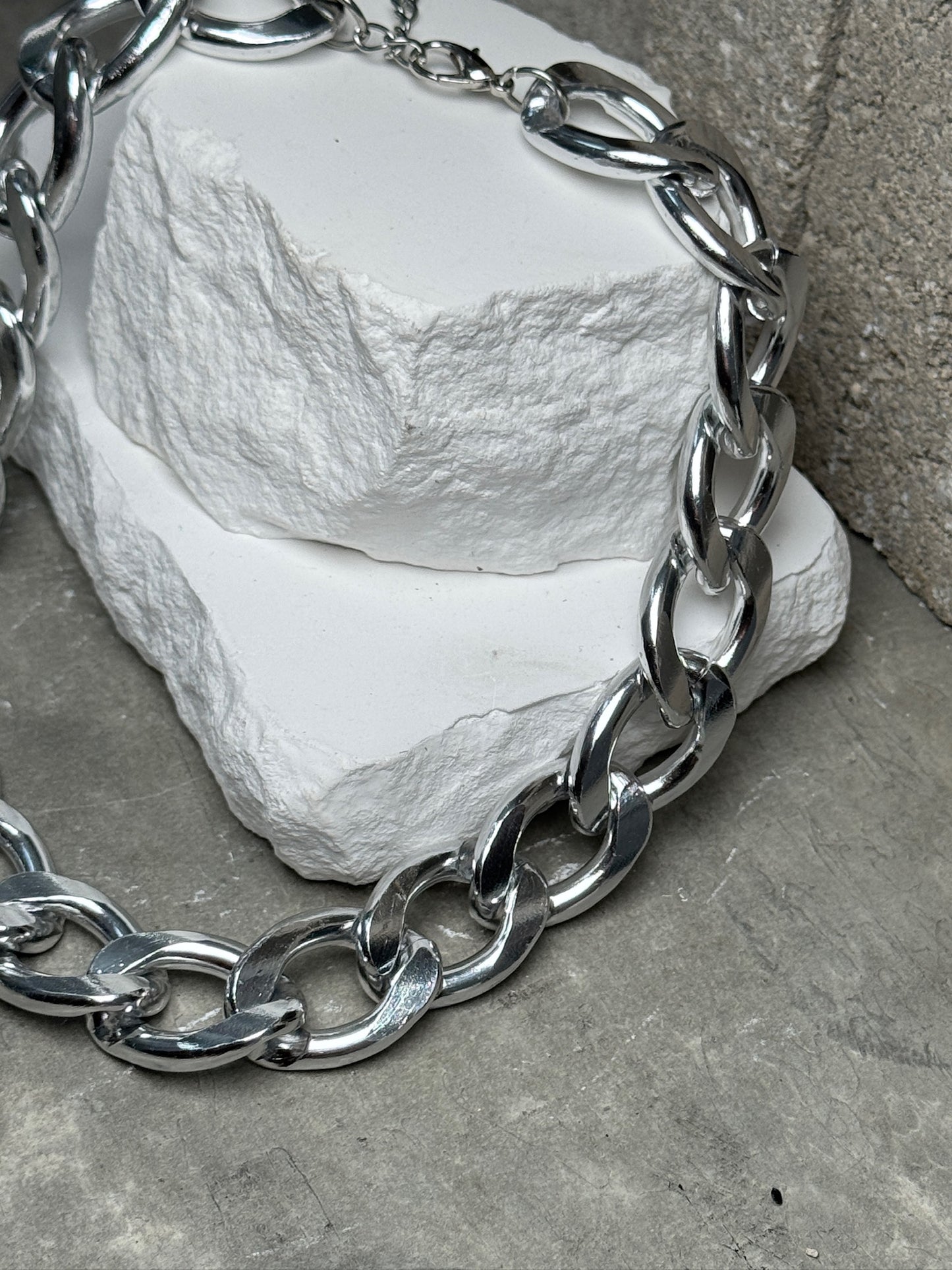 Mega Metal Link Necklace 16" w/ Extender