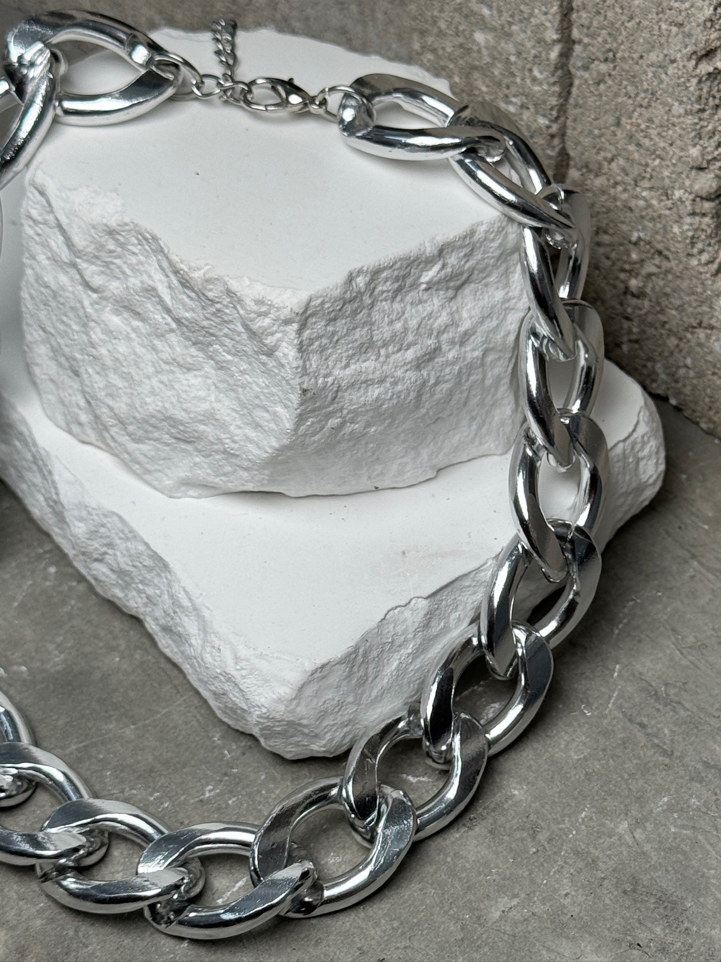 Mega Metal Link Necklace 16" w/ Extender