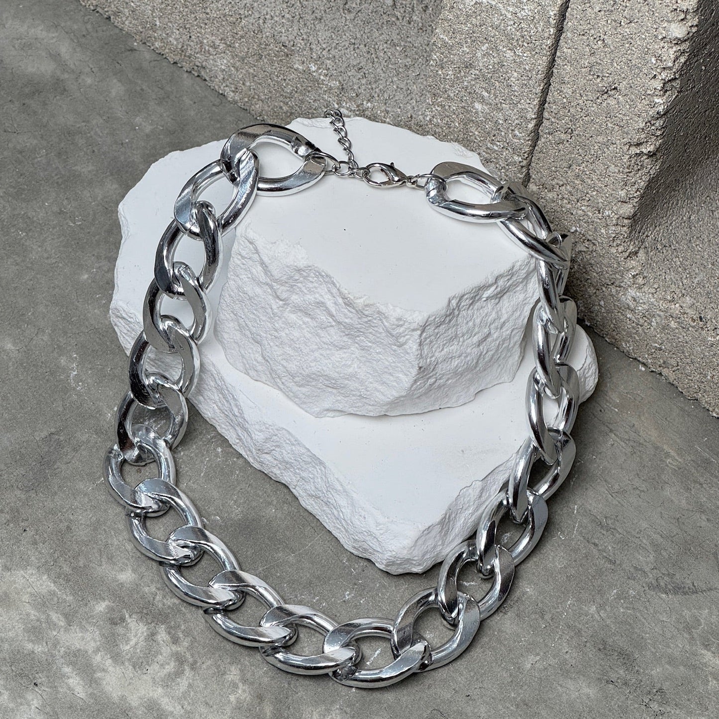 Mega Metal Link Necklace 16" w/ Extender