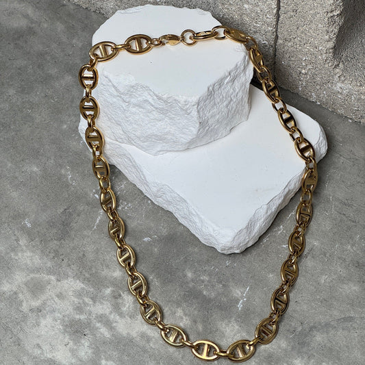 On Brand Linked Necklace 19"