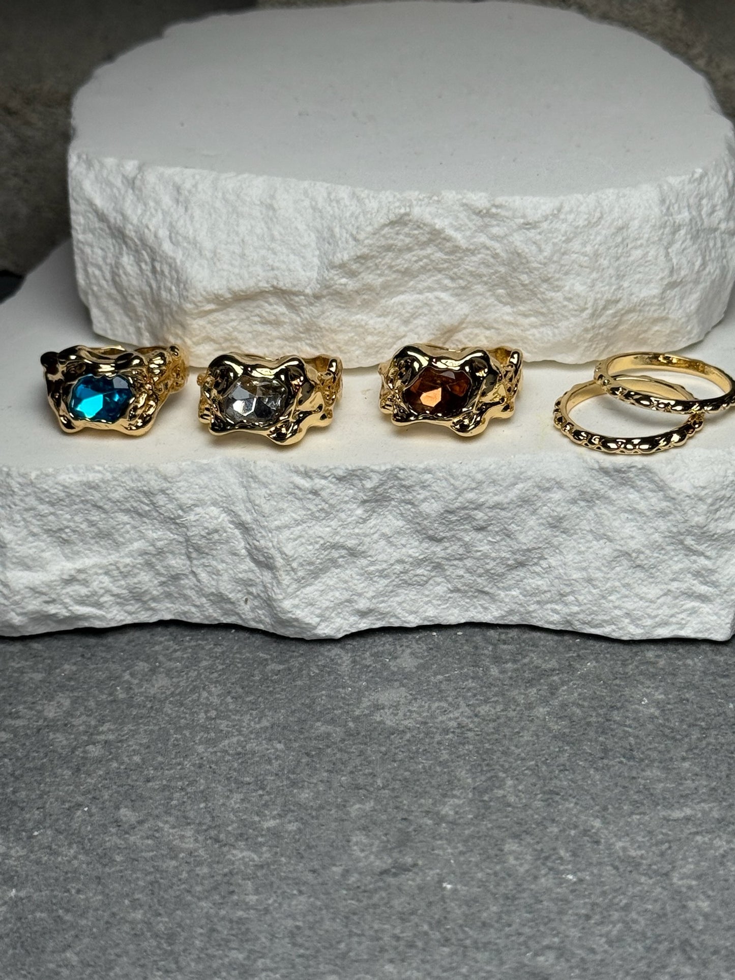 Hidden Gem 5 Piece Ring Adjustable