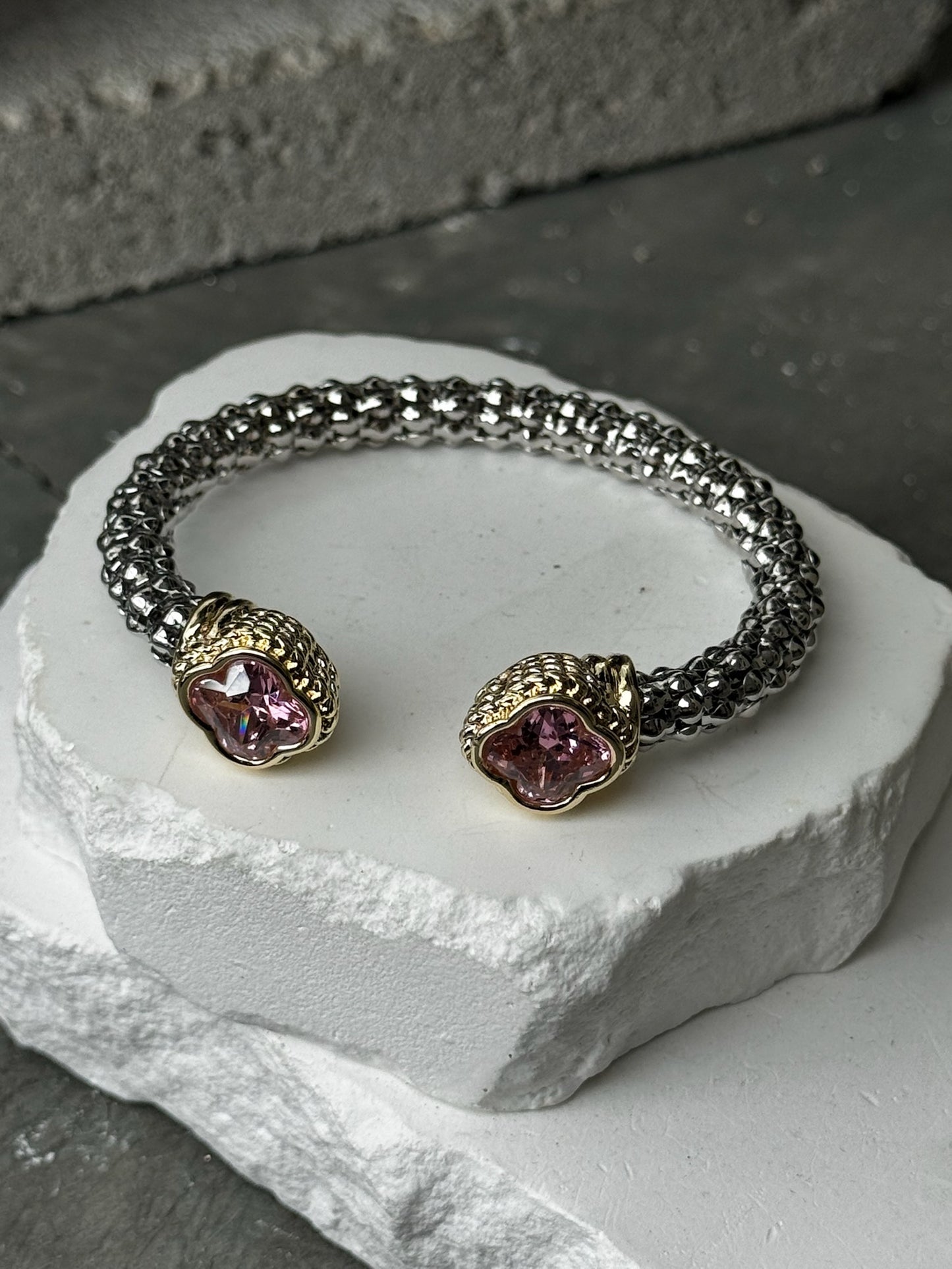 Flower Child Expandable Cuff Bracelets Up To 9"