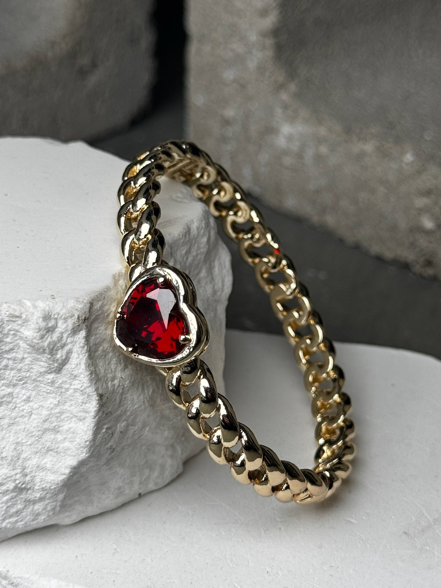 Lovey Dovey Heart Bracelet 6.5"