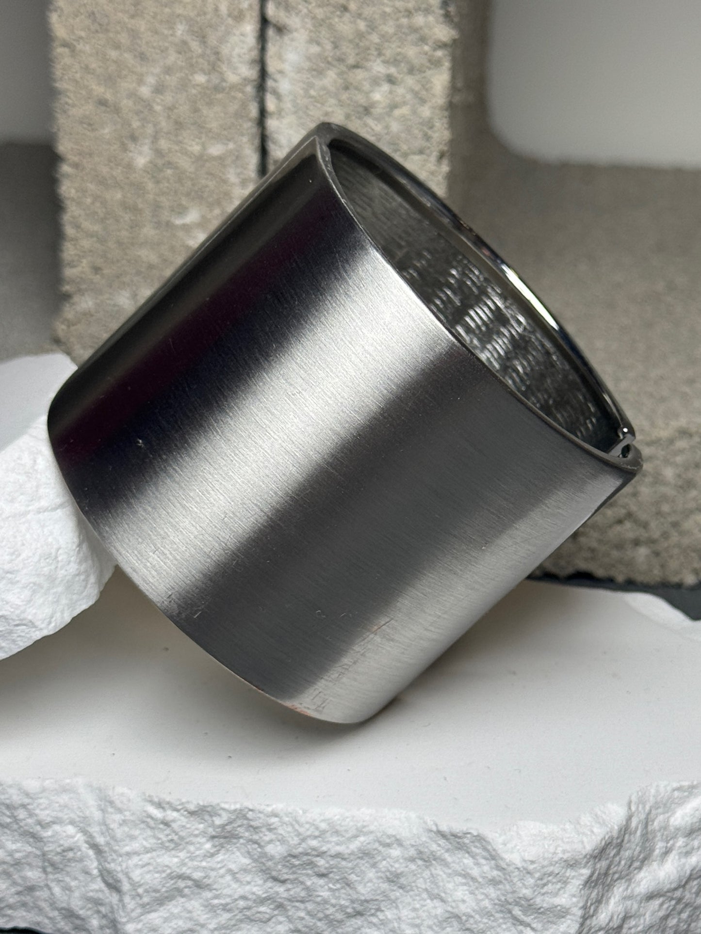 Solid Brushed Wrist Cuff Bracelet 8"