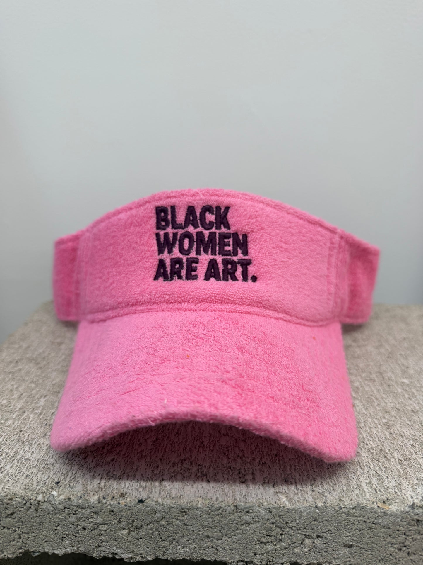 Pink Black Women Are Art Visor