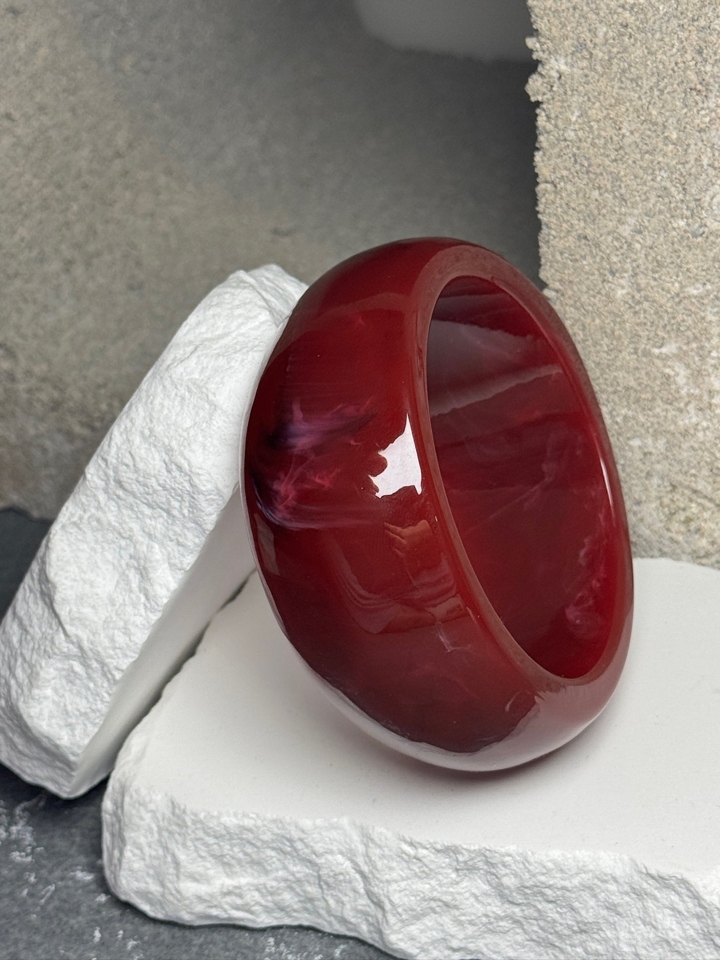Sunset Sorbet Marble Bangle Set 8"