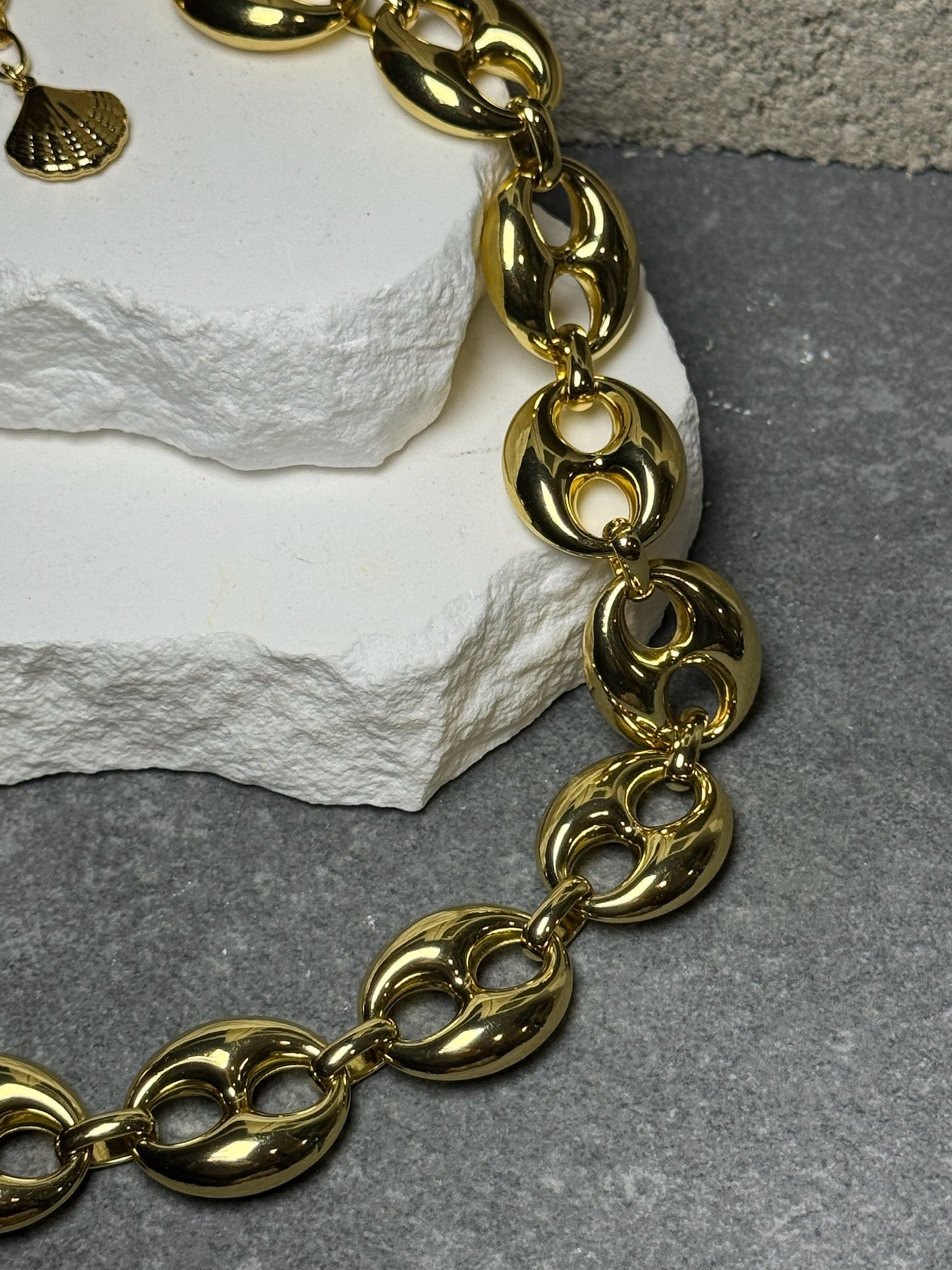 No Cap Chunky Necklace 17" w/ Extender