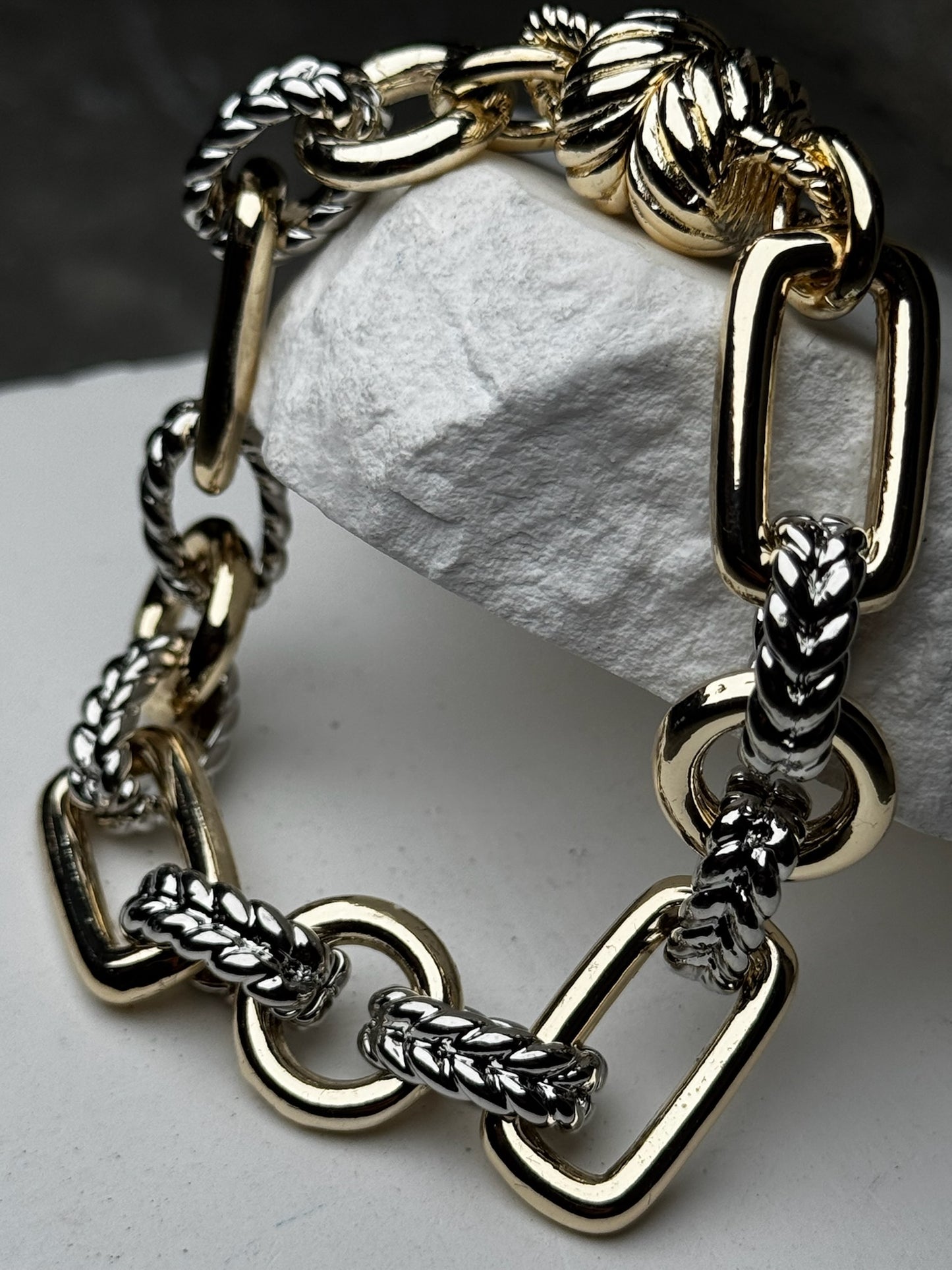 Tag Team Mix Metal Magnetic Bracelet 7"
