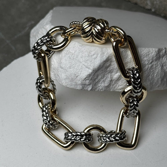 Tag Team Mix Metal Magnetic Bracelet 7"