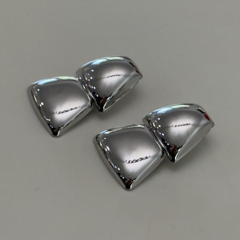 She's the Catch Double Triangle Drop Metal Earrings