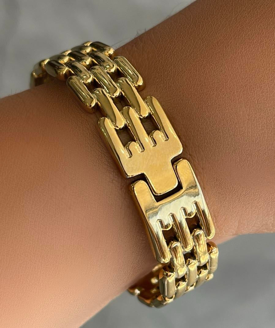 Caged Gold Bracelet 7.5"