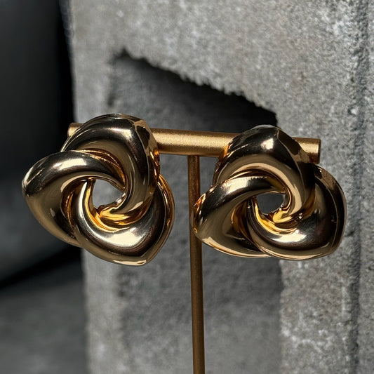 Triangle Drip 3 Point Stud Earrings
