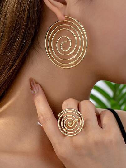 Spiral Out Hoop Earrings