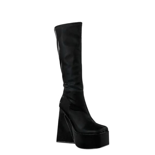 Bratz Doll Calf High Chunky Abstract Heel Boot