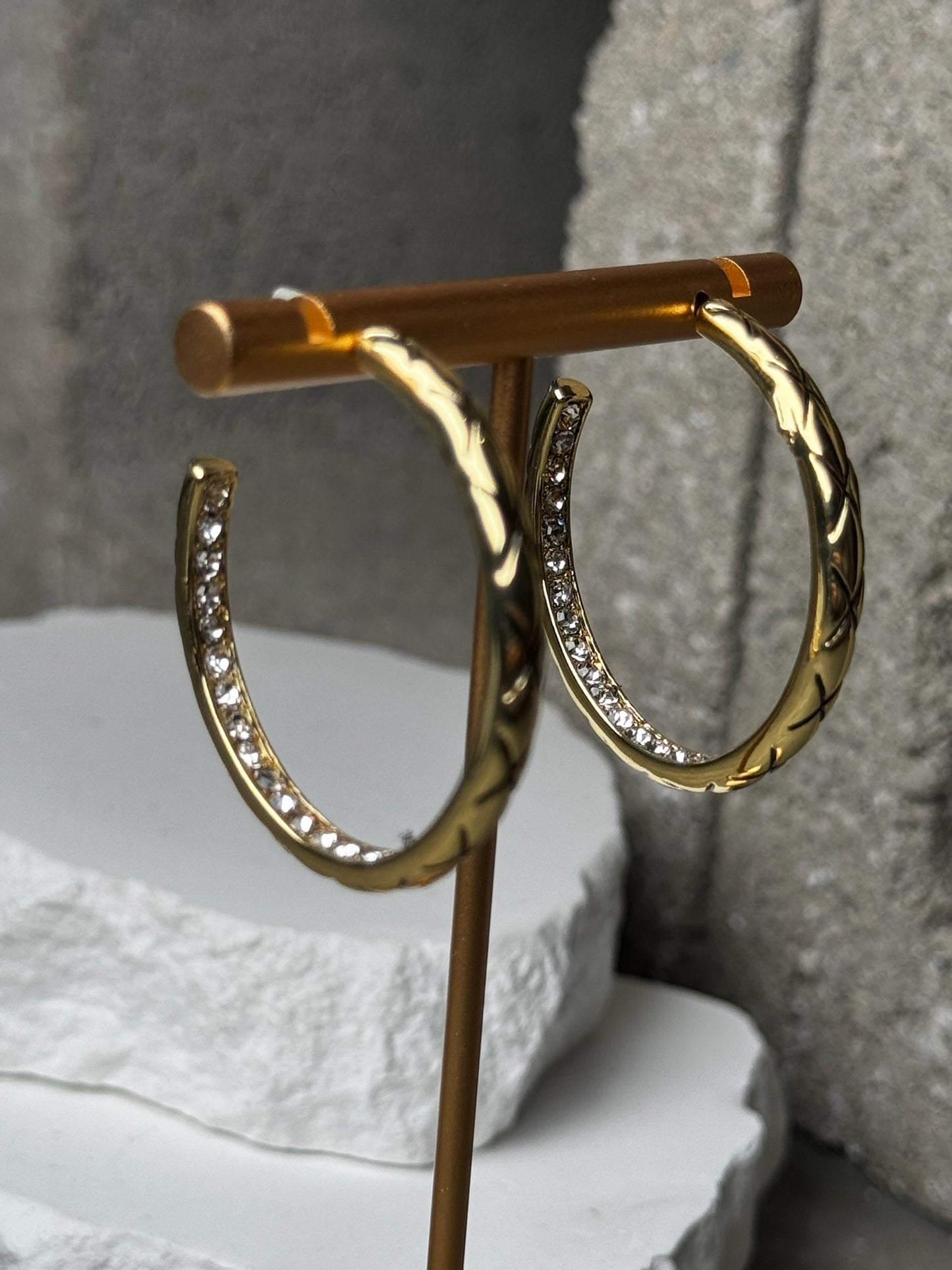 On the Low Medium Hoop Earrings