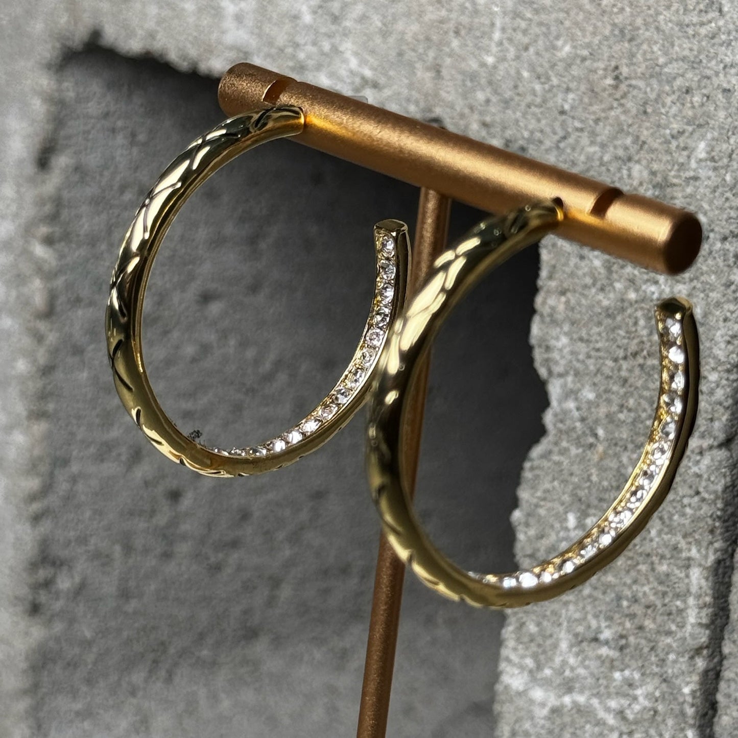 On the Low Medium Hoop Earrings