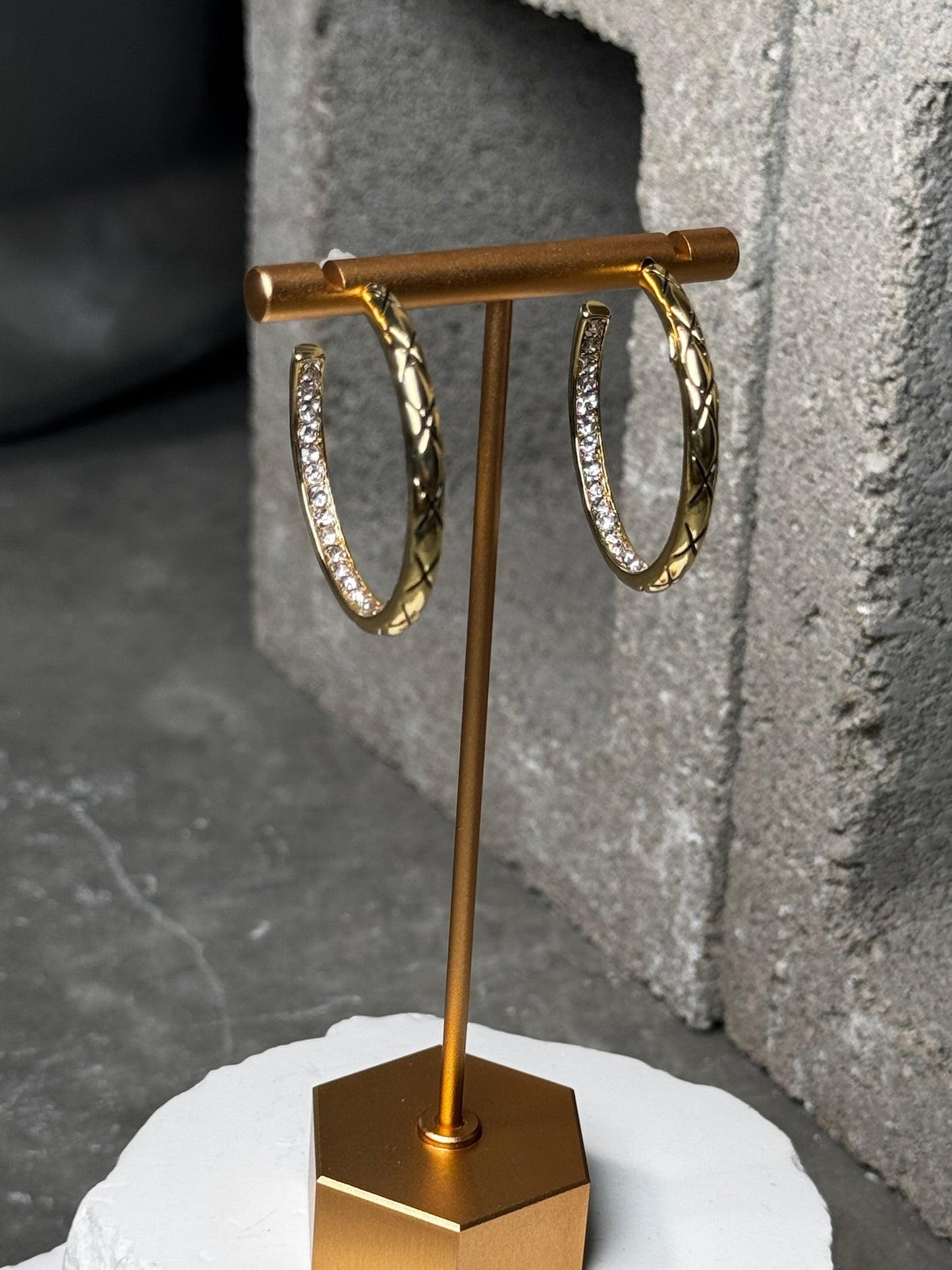 On the Low Medium Hoop Earrings