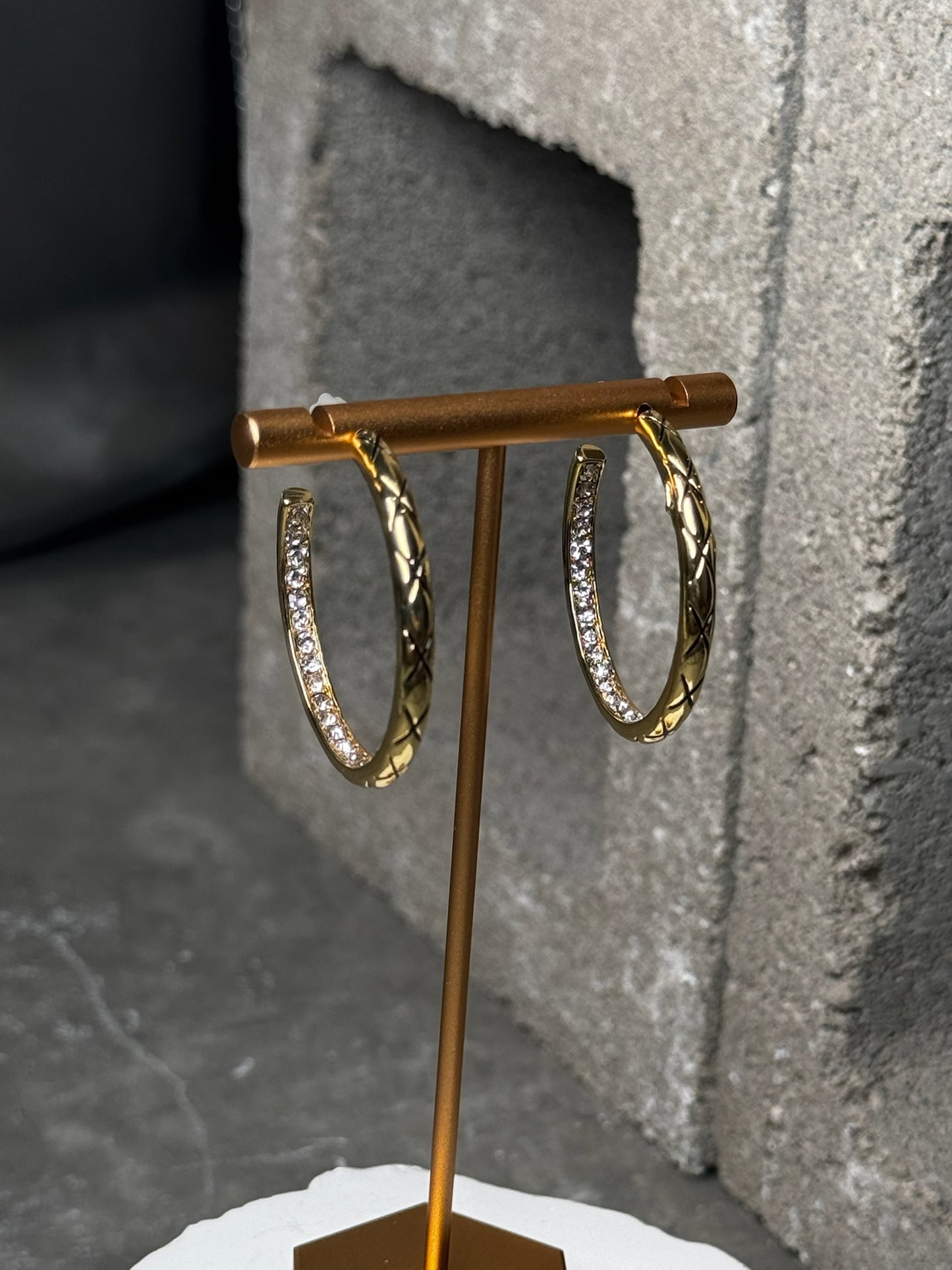 On the Low Medium Hoop Earrings