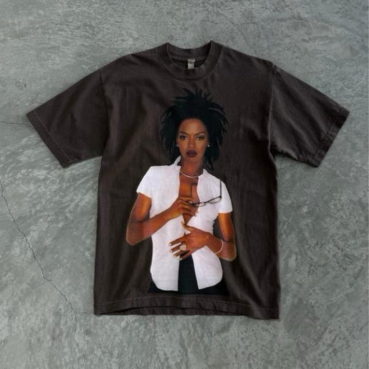 Women's Vintage Lauryn Hill Graphic Pattern T-Shirt