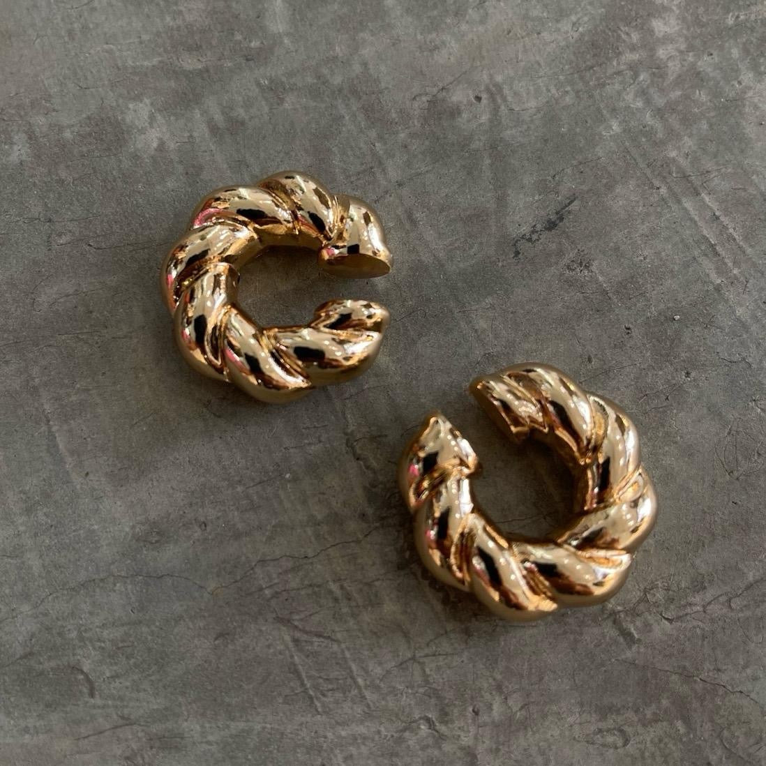 Women's Gold Woven Ear Cuff Set