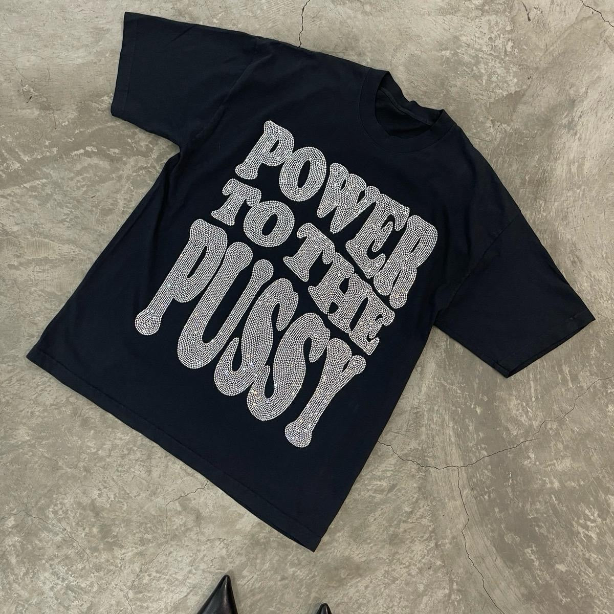 Power to the P Rhinestoned Heavy Weight T-Shirt
