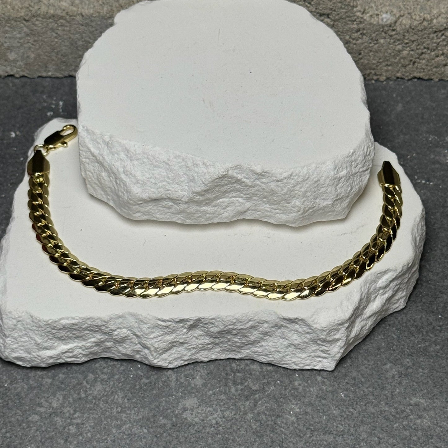 First Class Flat Cuban Bracelet 7.5"