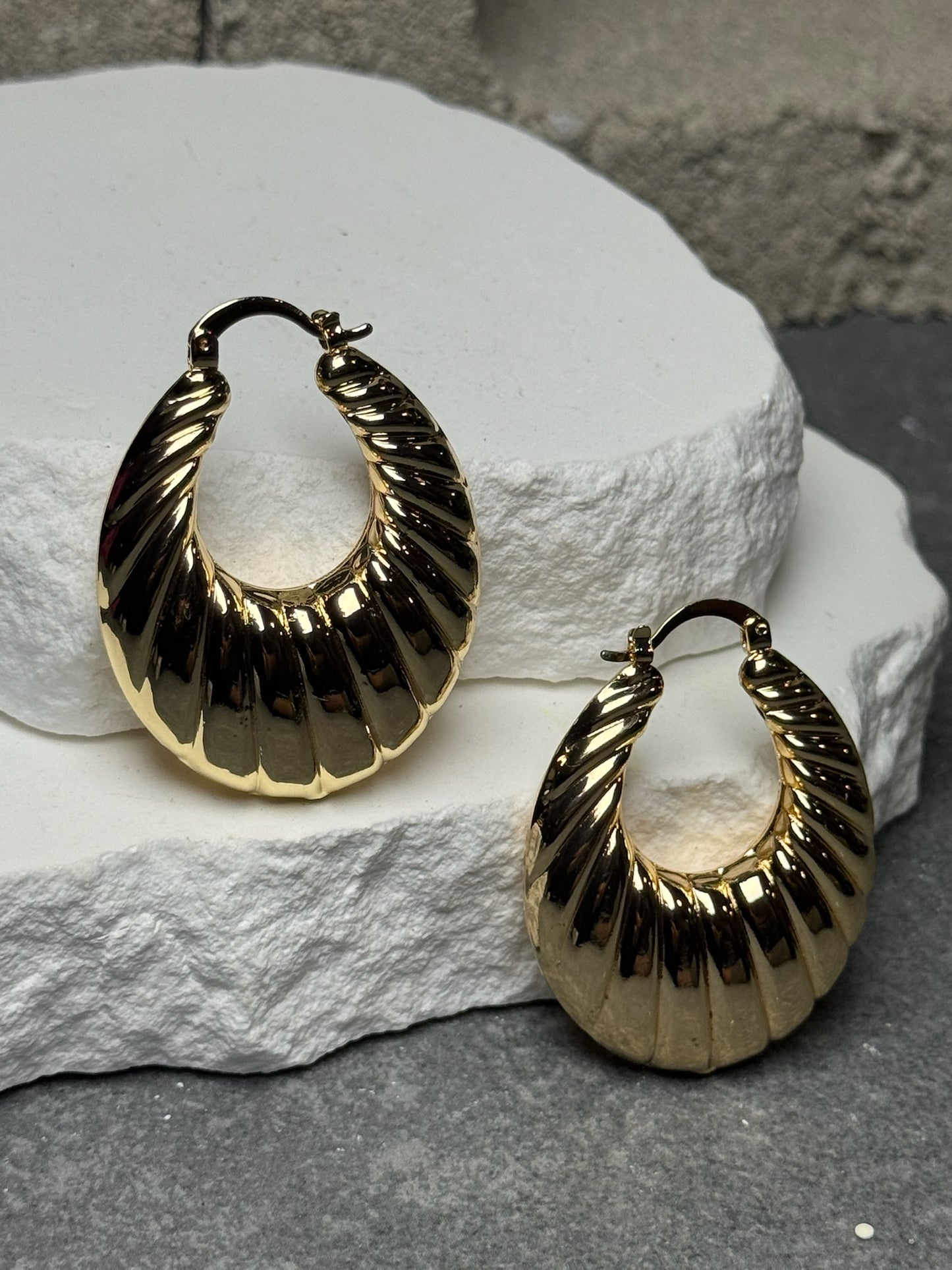 Uptown Glam Hoop Earrings