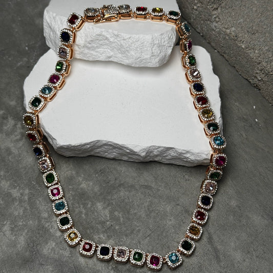 So Sophisticated Gem Necklace 20"