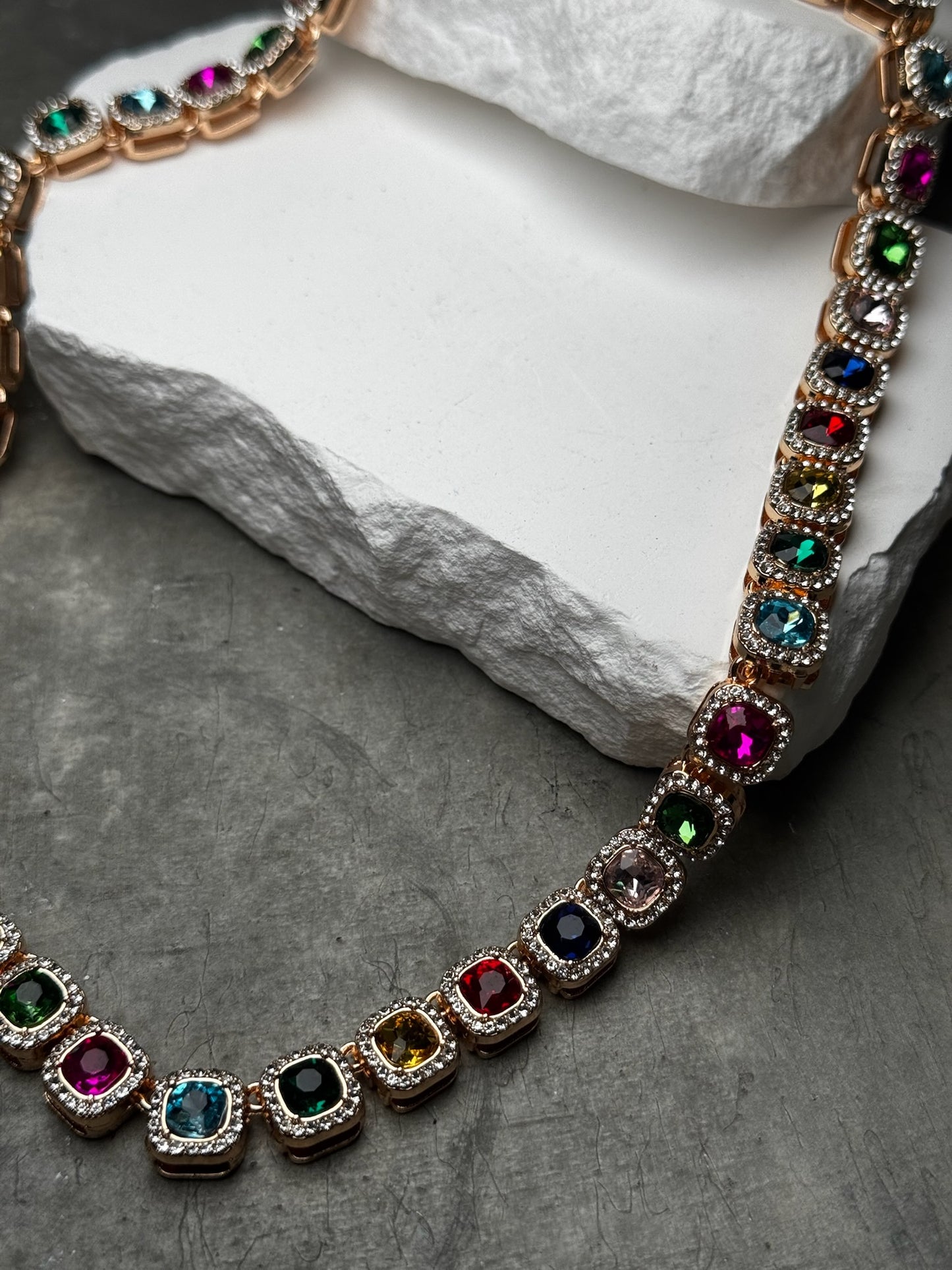 So Sophisticated Gem Necklace 20"
