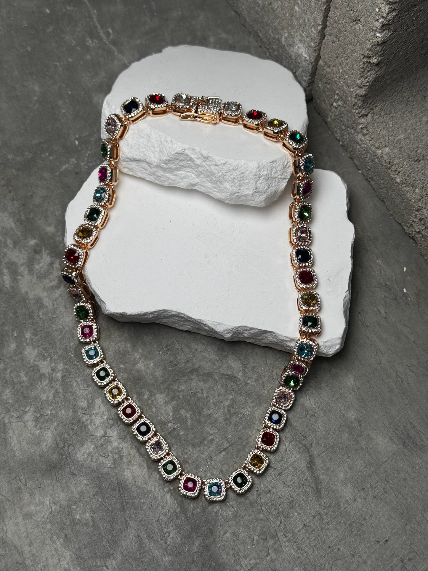 So Sophisticated Gem Necklace 20"