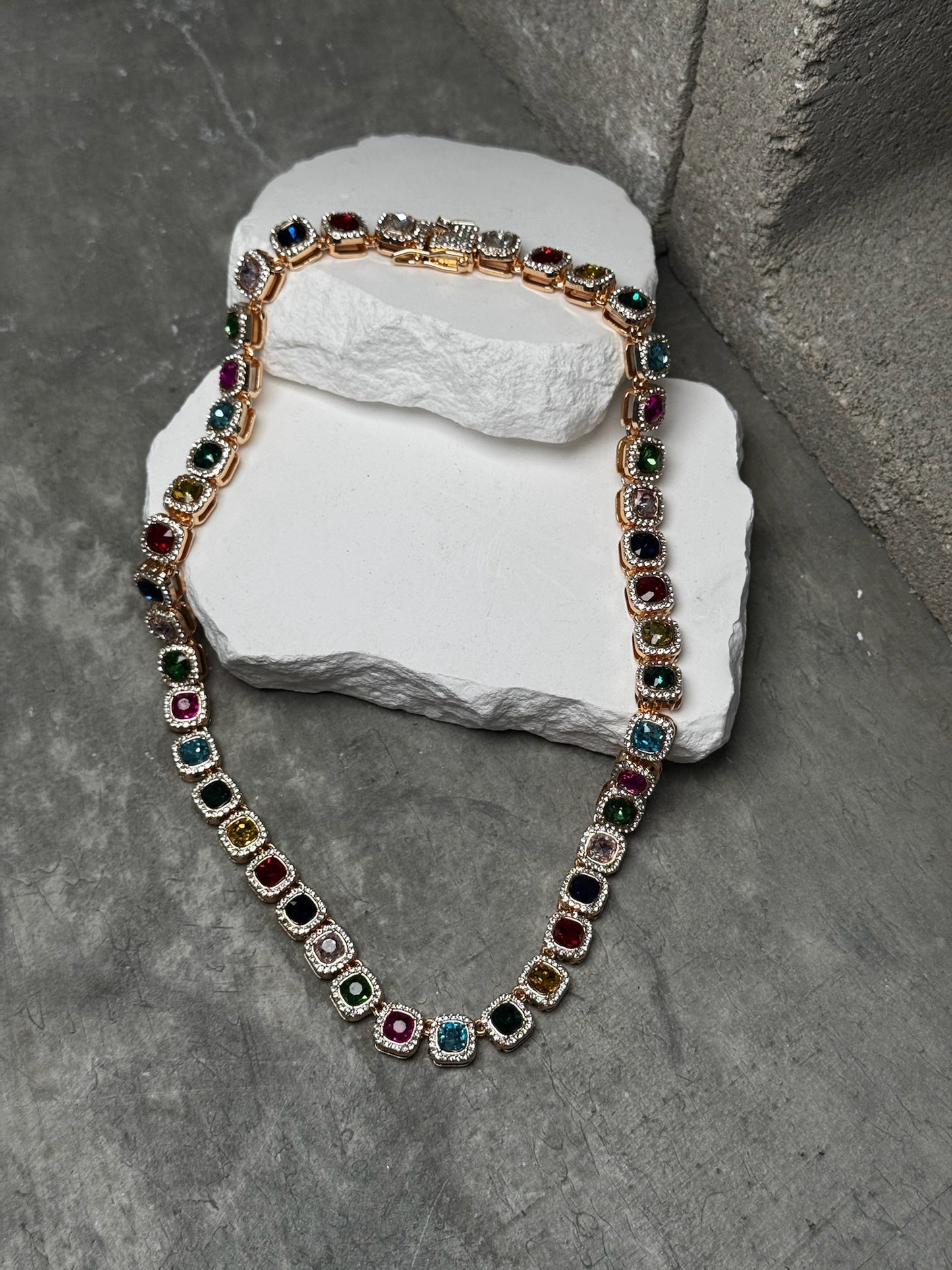 So Sophisticated Gem Necklace 20"