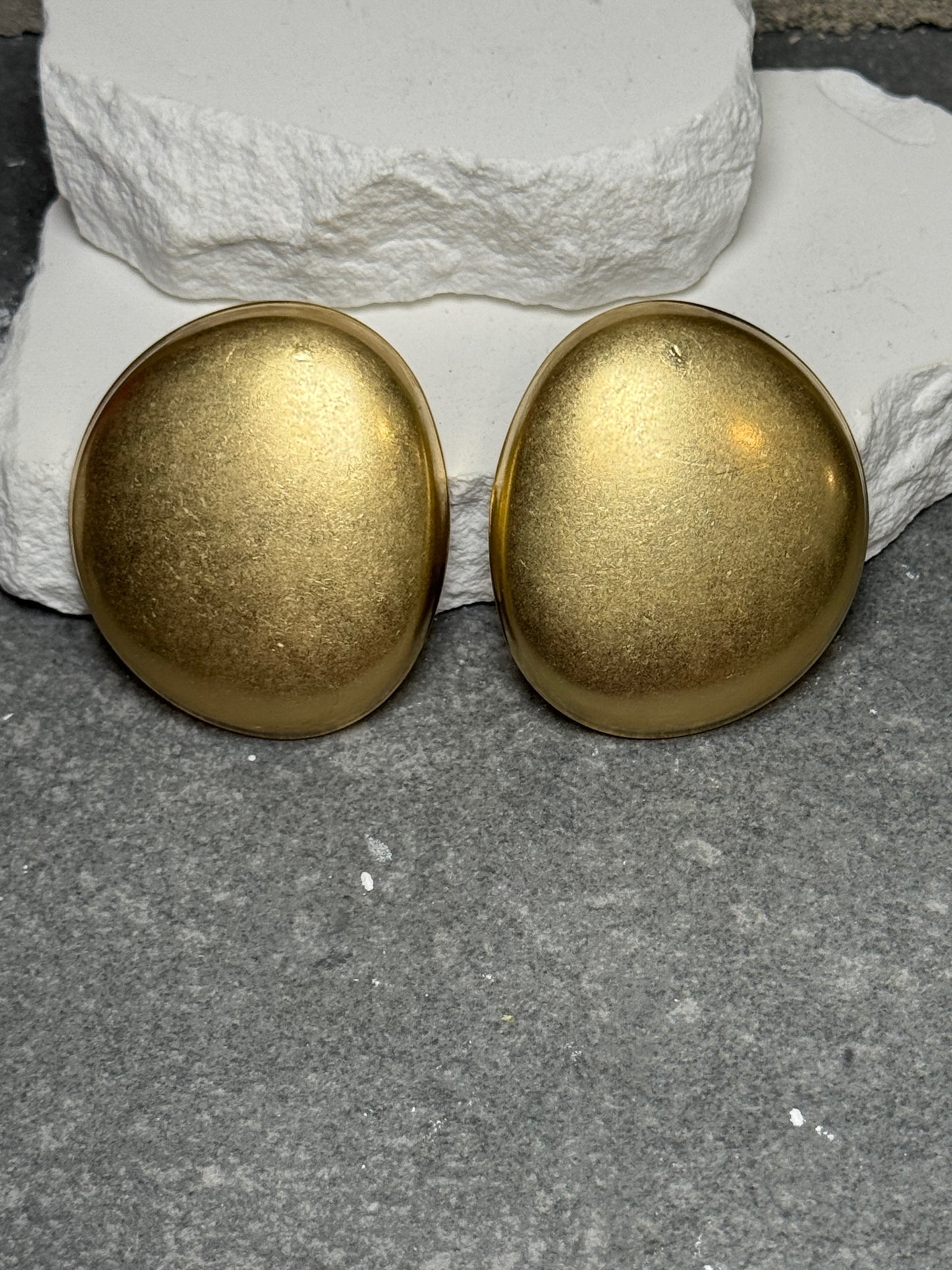 Supa Nova Round Metal Plate Earrings