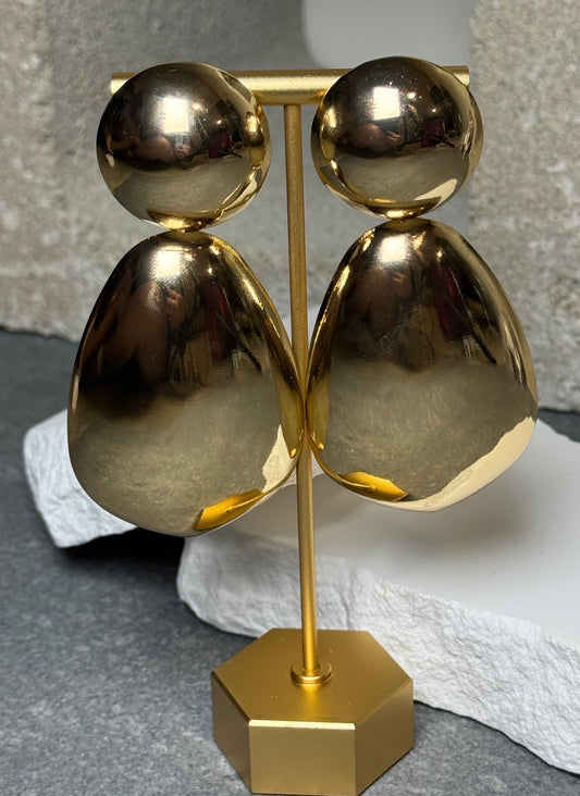 Chunky Bubble Double 2 Layer Earrings