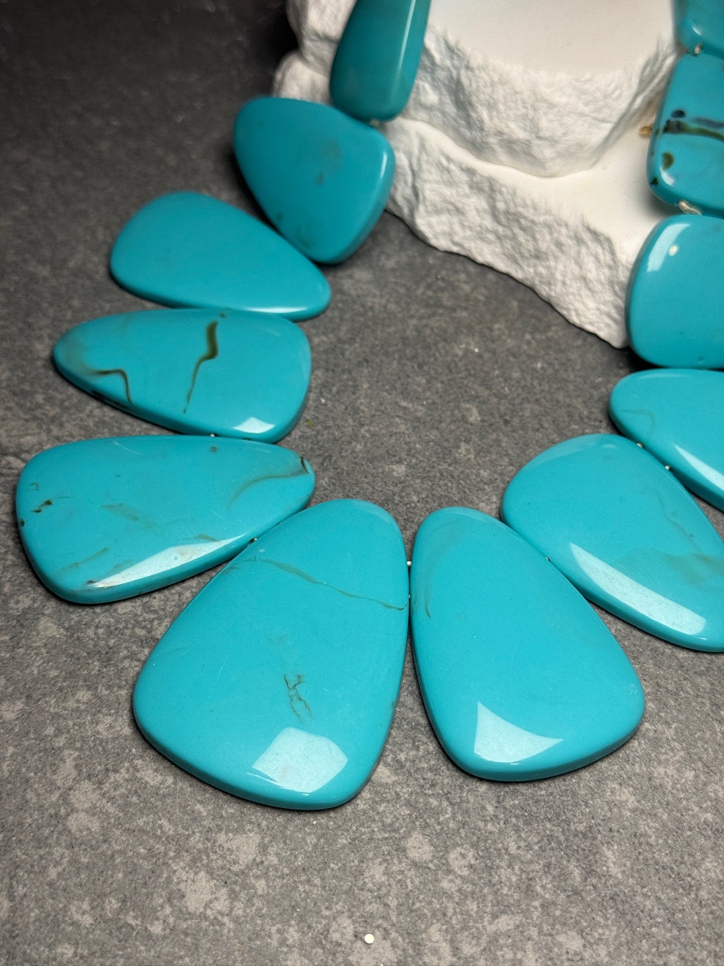 Blue Lagoon Stone Necklace 22"