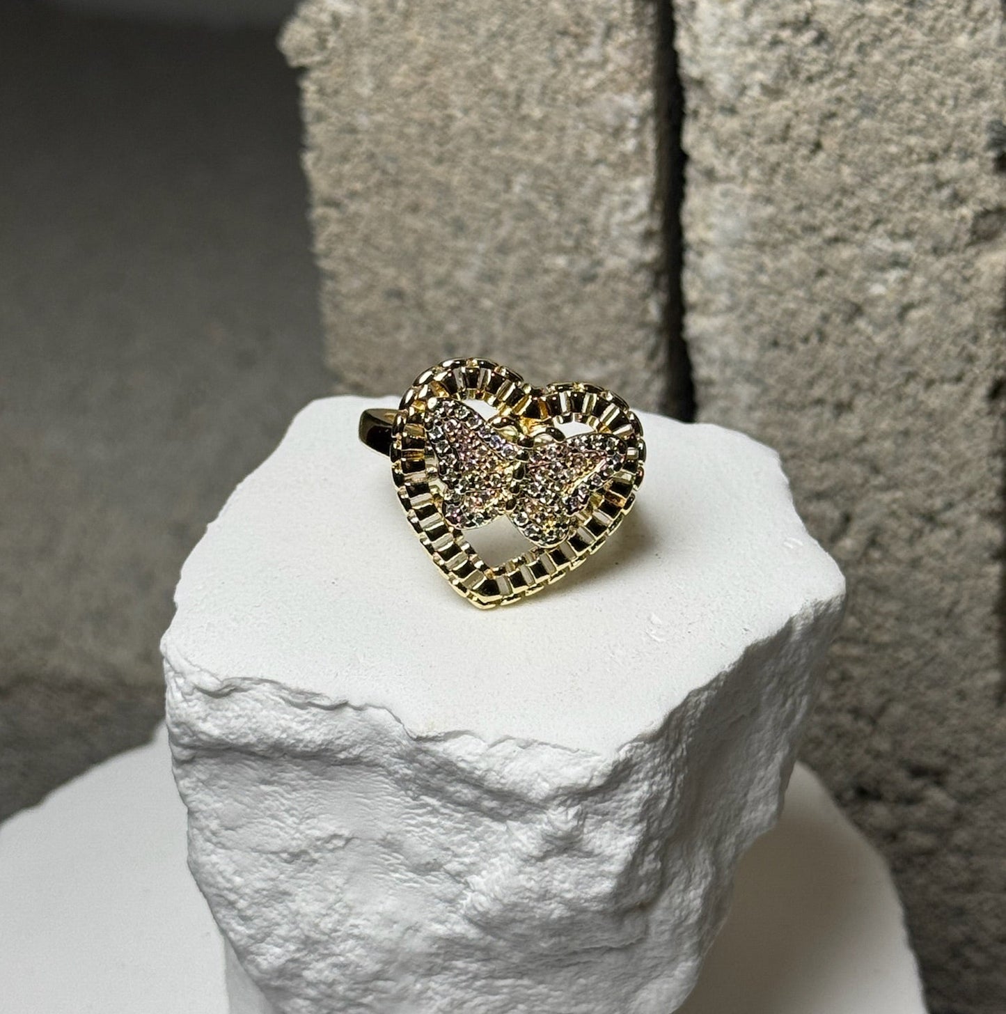 Heartbreaker Butterfly Ring