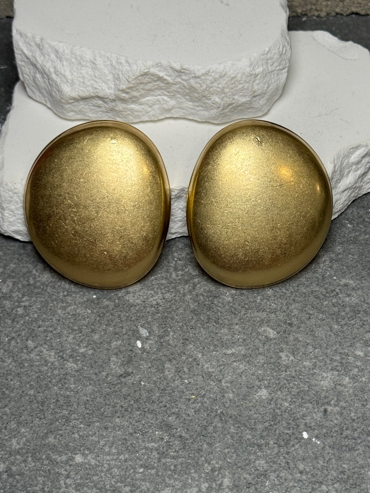 Supa Nova Round Metal Plate Earrings