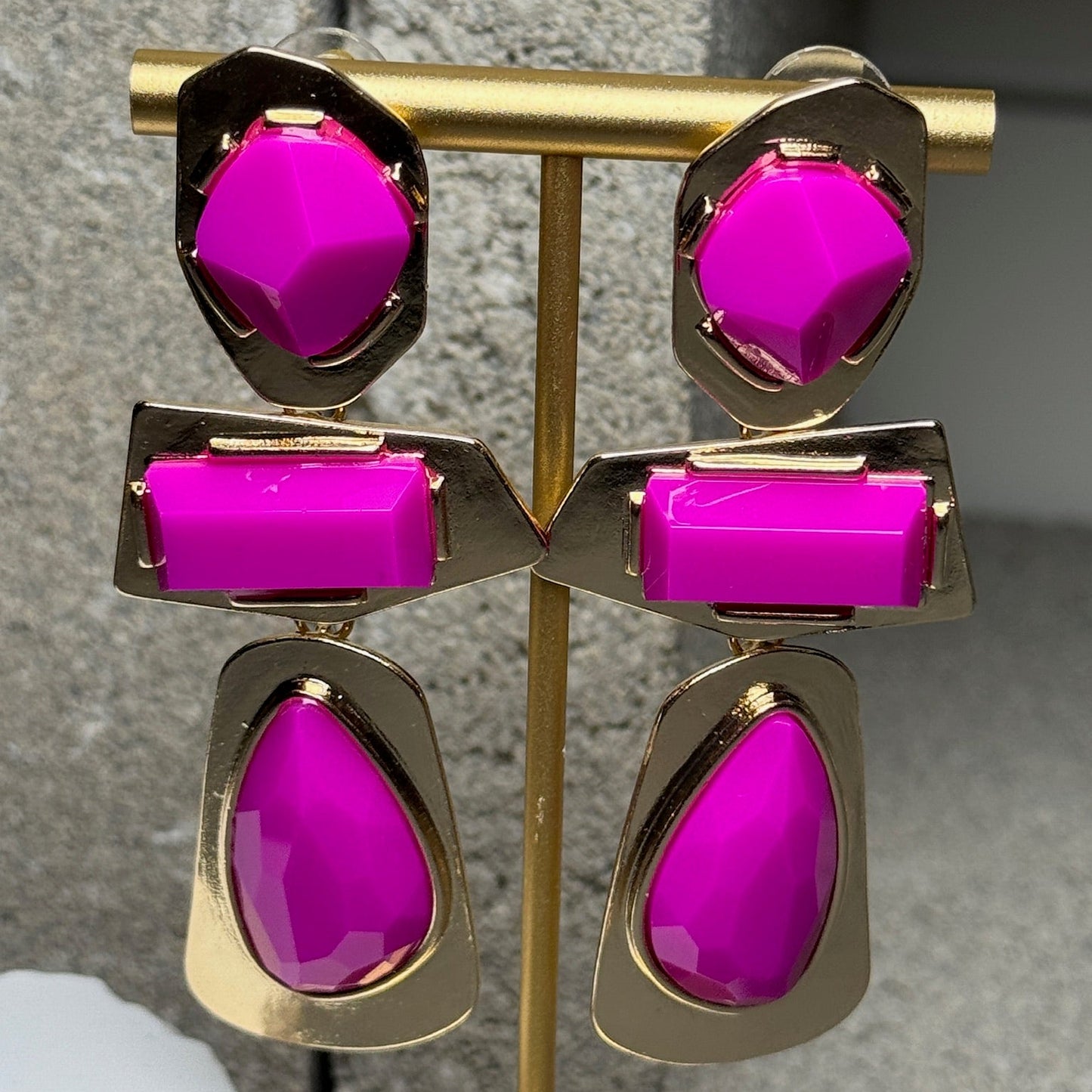 Pop Off Three Layer Tassel Earrings