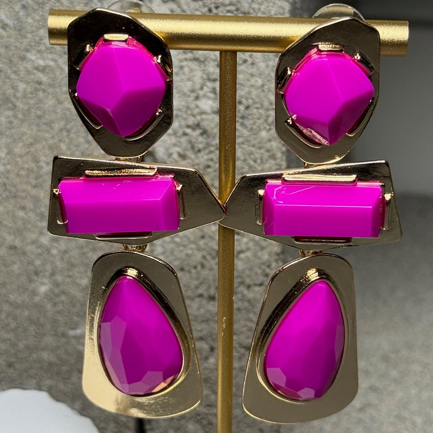 Pop Off Three Layer Tassel Earrings